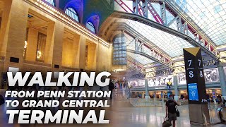 Walking NYC  Penn Station to Times Square amp Grand Central Terminal July 2021 [upl. by Calloway24]