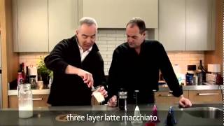 aerolatte  milk frother makes three layer caffè latte macchiato [upl. by Ylrebmik163]