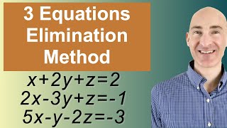 Solving Systems of 3 Equations Elimination [upl. by Cornia72]