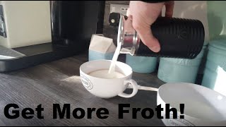 How to Get More Froth from Your Nespresso Coffee Aeroccino  Nespresso tips and help [upl. by Norat]