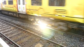 Merseyrail 507 009 making arcs at Birkdale station [upl. by Ahsa]