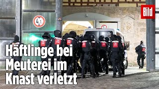 Gefängnismeuterei Polizei stürmt Knast in Thüringen  JVA Untermaßfeld [upl. by Daitzman]